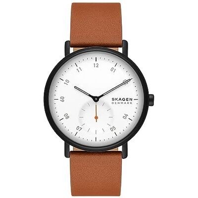 Skagen Kuppel Watch for Men, Quartz Sub dial three hand movement with Stainless steel or Leather Strap Skagen Kuppel Watch for Men, Quartz Sub dial three hand movement with Stainless steel or Leather Strap