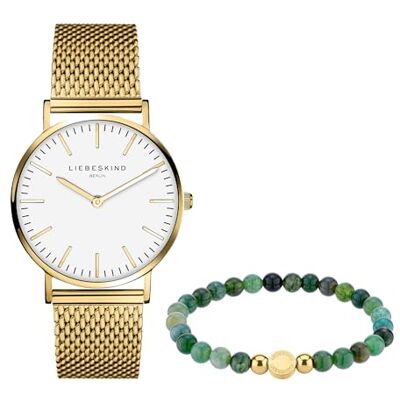 LIEBESKIND Berlin Set armbandsur & armband LS-0136-MQB rostfritt stål IP guld LIEBESKIND Berlin Set armbandsur & armband LS-0136-MQB rostfritt stål IP guld