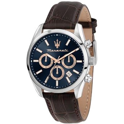 Maserati Attraktion herrklocka begränsad utgåva kvarts multifunktion klocka R8851151003, Blå, 43mm, rem Maserati Attraktion herrklocka begränsad utgåva kvarts multifunktion klocka R8851151003, Blå, 43mm, rem
