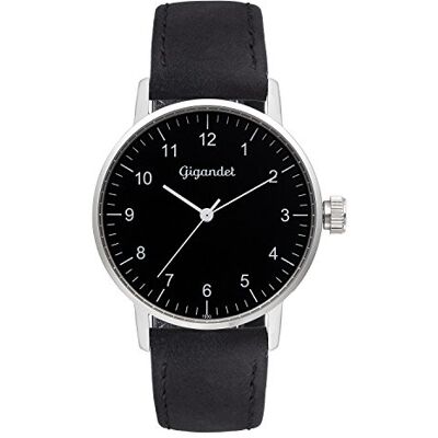 Gigandet Damer analog japansk kvartsrörelse klocka med läderarmband 2VNAG27/003, svart Gigandet Damer analog japansk kvartsrörelse klocka med läderarmband 2VNAG27/003, svart