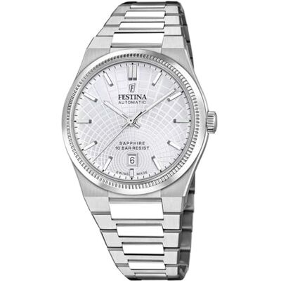 Festina Swiss tillverkad automatisk klocka i stål med armband F20083/1 Festina Swiss tillverkad automatisk klocka i stål med armband F20083/1