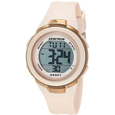 Armitron Sport 45/7126 unisex digital klocka med hartsrem, Rodna rosa, Digital Armitron Sport 45/7126 unisex digital klocka med hartsrem, Rodna rosa, Digital