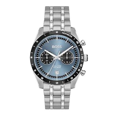 Boss Analog multifunktionskvarts klocka för män TOURMASTER Collection Finns med rostfritt stål eller läderarmband Boss Analog multifunktionskvarts klocka för män TOURMASTER Collection Finns med rostfritt stål eller läderarmband