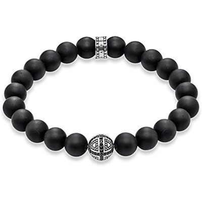 THOMAS SABO Herren-Armband Rebel at heart 925 Silber Zirkonia schwarz 17 cm A1355-705-11-L17 THOMAS SABO Herren-Armband Rebel at heart 925 Silber Zirkonia schwarz 17 cm A1355-705-11-L17