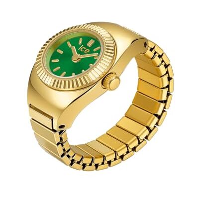ICE-WATCH , Chouchou Gold Olive, Guldfärgat Ringklocka För Damer Med Utdragbart Armband I Rostfritt Stål, 025517, 15 Mm ICE-WATCH , Chouchou Gold Olive, Guldfärgat Ringklocka För Damer Med Utdragbart Armband I Rostfritt Stål, 025517, 15 Mm