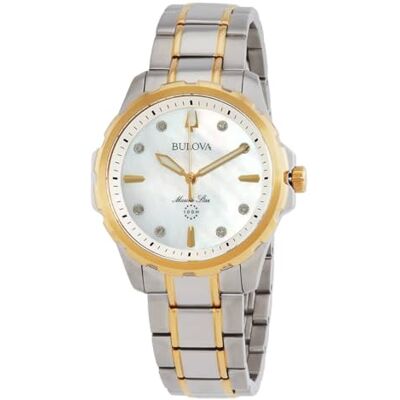 Bulova Damer analog automatisk klocka med rostfritt stål armband 98P227, Guld, Armband Bulova Damer analog automatisk klocka med rostfritt stål armband 98P227, Guld, Armband