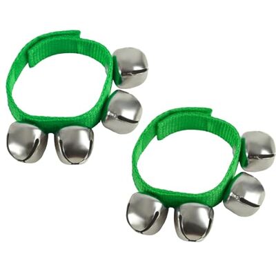 A-Star Wrist Jingle Sleigh Bells med nylonrem Par Grön A-Star Wrist Jingle Sleigh Bells med nylonrem Par Grön