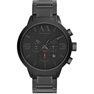 Giorgio Armani Watch For Men, Quartz Chronograph movement och 49mm Case Size med rostfritt stålrem, Grafit Giorgio Armani Watch For Men, Quartz Chronograph movement och 49mm Case Size med rostfritt stålrem, Grafit