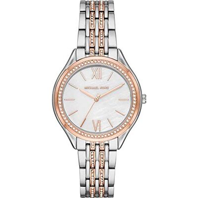 Michael Kors Mindy Damklocka, kvartsverk med armband i rostfritt stål eller läder Michael Kors Mindy Damklocka, kvartsverk med armband i rostfritt stål eller läder