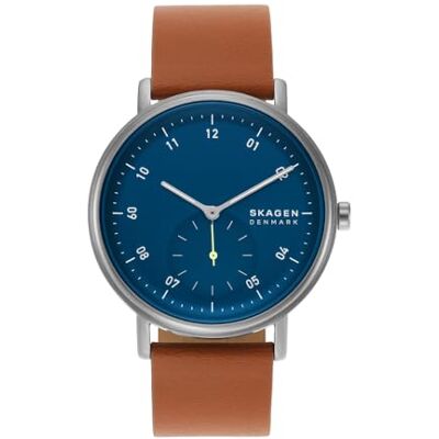 Skagen Kuppel Watch for Men, Quartz Sub dial three hand movement with Stainless steel or Leather Strap Skagen Kuppel Watch for Men, Quartz Sub dial three hand movement with Stainless steel or Leather Strap