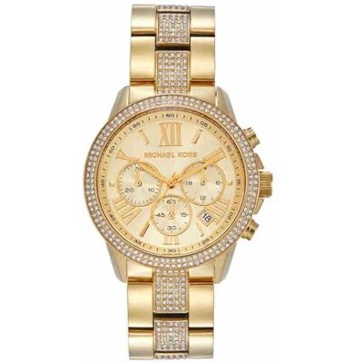 Michael Kors Brynn Damklocka, Quartz kronografurverk med armband i rostfritt stål Michael Kors Brynn Damklocka, Quartz kronografurverk med armband i rostfritt stål