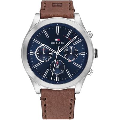 Tommy Hilfiger Herr multiurtavla kvarts armbandsur Ashton, BRUN, En storlek, Bälte Tommy Hilfiger Herr multiurtavla kvarts armbandsur Ashton, BRUN, En storlek, Bälte