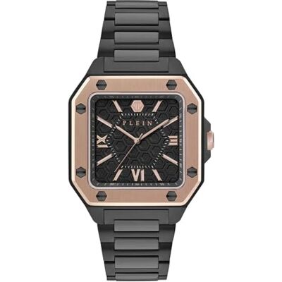 Philipp Plein Plein Edge Analog Quartz klocka i rostfritt stål Philipp Plein Plein Edge Analog Quartz klocka i rostfritt stål