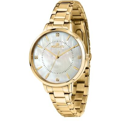 Morellato Analog Quartz Damklocka med rostfritt stålarmband 8056783048007, Guld Morellato Analog Quartz Damklocka med rostfritt stålarmband 8056783048007, Guld
