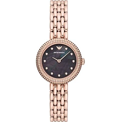 Giorgio Armani Women's Two-Hand, Rose Gold-Tone rostfritt stålklocka, AR11432 Giorgio Armani Women's Two-Hand, Rose Gold-Tone rostfritt stålklocka, AR11432