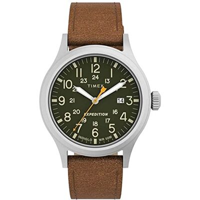 Timex Men's Expedition Scout 40mm Leather Strap Watch Timex Men's Expedition Scout 40mm Leather Strap Watch