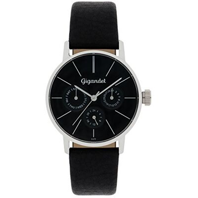 Gigandet Damer analog japanskt kvartsurverk klocka med läderarmband AVG38-02, svart Gigandet Damer analog japanskt kvartsurverk klocka med läderarmband AVG38-02, svart
