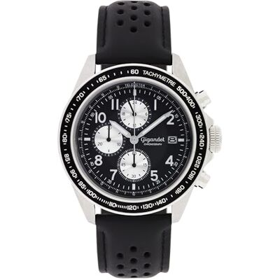 Gigandet Män analog japanskt kvartsurverk klocka med läderarmband 8VNAG24NE/006, svart Gigandet Män analog japanskt kvartsurverk klocka med läderarmband 8VNAG24NE/006, svart