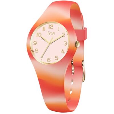 ICE-WATCH ICE tie and dye Sunrise rosa damklocka med plastarmband 022597 (Extra liten) ICE-WATCH ICE tie and dye Sunrise rosa damklocka med plastarmband 022597 (Extra liten)