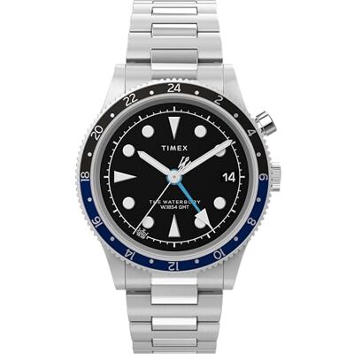 Timex Waterbury klocka på 39 mm för män – armband i rostfritt stål, svart urtavla, boett i rostfritt stål, TW2Y29700 Timex Waterbury klocka på 39 mm för män – armband i rostfritt stål, svart urtavla, boett i rostfritt stål, TW2Y29700