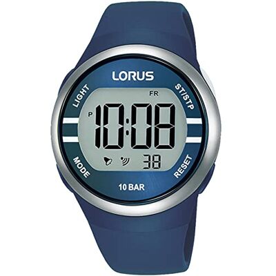 Lorus digital kvartsur med silikonarmband, blå, Einheitsgröße, Fashion Lorus digital kvartsur med silikonarmband, blå, Einheitsgröße, Fashion