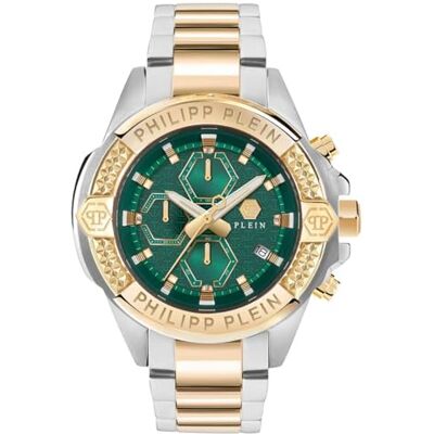 Philipp Plein herrklocka analog kvarts $Kull Chrono, flerfärgad, Armband Philipp Plein herrklocka analog kvarts $Kull Chrono, flerfärgad, Armband