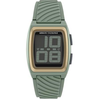 Giorgio Armani 42 mm grön plastklocka, AX2969 Giorgio Armani 42 mm grön plastklocka, AX2969