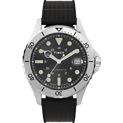 Timex herrklocka Trend, 41 mm, armband i rostfritt stål med svart urtavla och boett, TW2Y15300 Timex herrklocka Trend, 41 mm, armband i rostfritt stål med svart urtavla och boett, TW2Y15300