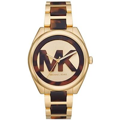 Michael Kors Janelle Damklocka, kvartsverk med armband i rostfritt stål eller läder Michael Kors Janelle Damklocka, kvartsverk med armband i rostfritt stål eller läder