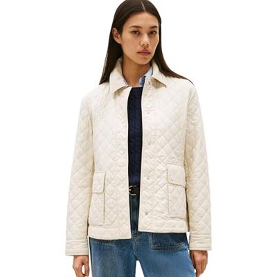 Tommy Hilfiger Dam pufferjacka, Beige (tidningspapper), S Tommy Hilfiger Dam pufferjacka, Beige (tidningspapper), S