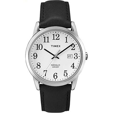 Timex Easy Reader Herr 38 mm brun läderrem datum fönster kvartsur TW2P75900 Timex Easy Reader Herr 38 mm brun läderrem datum fönster kvartsur TW2P75900