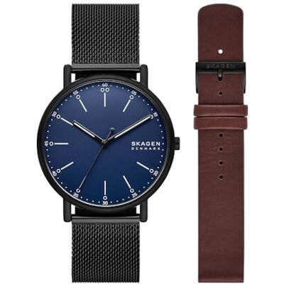 Skagen Signatur Klocka för män, Quartz trehandsverk med armband i rostfritt stål Skagen Signatur Klocka för män, Quartz trehandsverk med armband i rostfritt stål