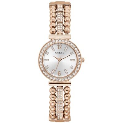 GUESS US kvinnors roséguld ton och strass analog klocka, en, Roséguldton/silverton, En storlek, GW0401L3-AMZUK GUESS US kvinnors roséguld ton och strass analog klocka, en, Roséguldton/silverton, En storlek, GW0401L3-AMZUK