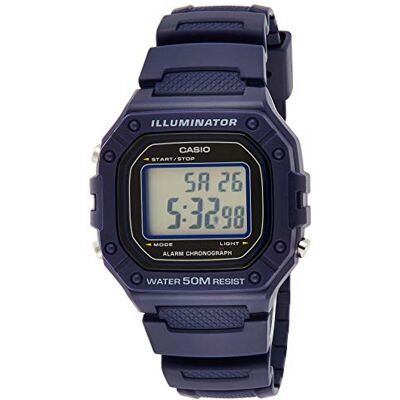 Casio Kvarts Digital Herrklocka med Harts Rem W-218H-2AVDF, armband Casio Kvarts Digital Herrklocka med Harts Rem W-218H-2AVDF, armband