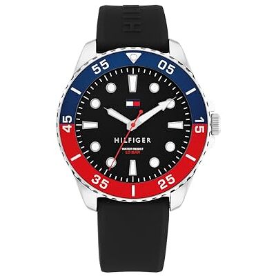 Tommy Hilfiger herr analog kvartsur med silikonarmband 1792201 Tommy Hilfiger herr analog kvartsur med silikonarmband 1792201