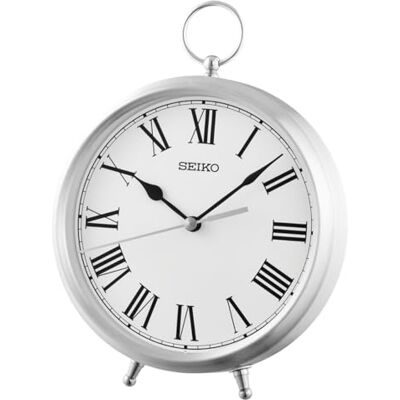 Seiko Klocka bordsklocka silver-vit Seiko Klocka bordsklocka silver-vit