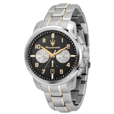 Maserati Herrklocka Coll. Successo begränsad utgåva, kronograf, kvarts -R8873621028, Silver och guld, 44mm, armband Maserati Herrklocka Coll. Successo begränsad utgåva, kronograf, kvarts -R8873621028, Silver och guld, 44mm, armband