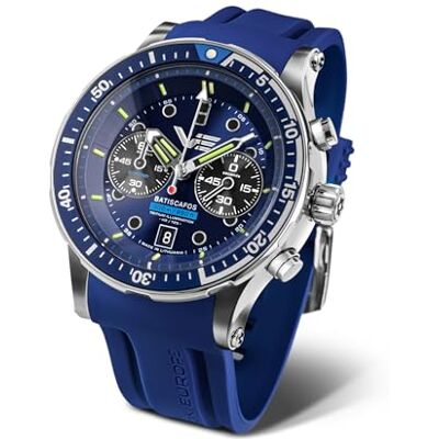 Vostok Europe Vostok Chistopol batiscafos dykkronograf, Miyota 6S21, 316L rostfritt stål, blå, 49,7 mm, vattentät 300 m Vostok Europe Vostok Chistopol batiscafos dykkronograf, Miyota 6S21, 316L rostfritt stål, blå, 49,7 mm, vattentät 300 m