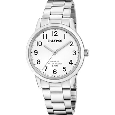 Calypso Casual Watch K5858/1, vitt, armband, Vit, armband Calypso Casual Watch K5858/1, vitt, armband, Vit, armband