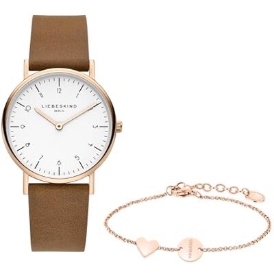 LIEBESKIND Berlin Set armbandsur & armband LS-0137-LQB Lederband LIEBESKIND Berlin Set armbandsur & armband LS-0137-LQB Lederband