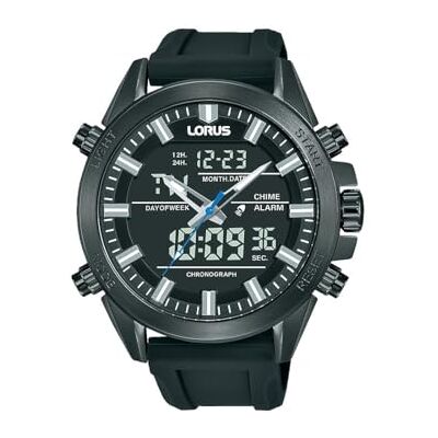 Lorus herr analog digital klocka med silikonarmband RW671AX9 Lorus herr analog digital klocka med silikonarmband RW671AX9