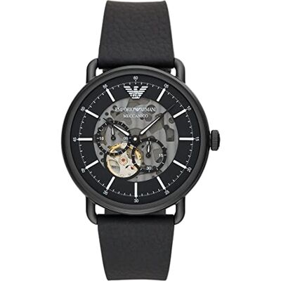 Giorgio Armani herrar automatiska multifunktion, svartfärgad rostfritt stålklocka, AR60028 Giorgio Armani herrar automatiska multifunktion, svartfärgad rostfritt stålklocka, AR60028
