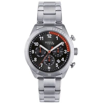 Breil Uhr herr Mate Ziffernblatt BI-Farbe svart/Gelb Bewegung multifunktion kvarts e GÜRTEL läder/stål Schwarz EW0594, Silver/Svart, En storlek, armband Breil Uhr herr Mate Ziffernblatt BI-Farbe svart/Gelb Bewegung multifunktion kvarts e GÜRTEL läder/stål Schwarz EW0594, Silver/Svart, En storlek, armband