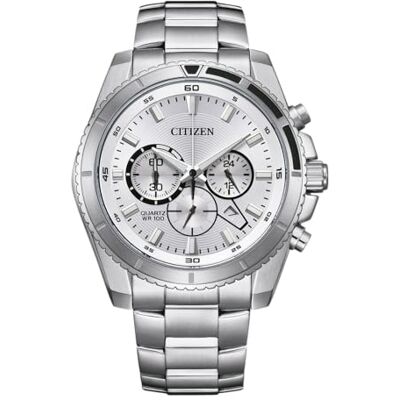 Citizen Analog kvartsur med rostfritt stål armband AN8200-50A, silver, Einheitsgröße, Armband Citizen Analog kvartsur med rostfritt stål armband AN8200-50A, silver, Einheitsgröße, Armband