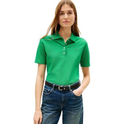 Tommy Hilfiger dam 1985 Reg Pique Polo Ss Ww0Ww43224, grön, L Tommy Hilfiger dam 1985 Reg Pique Polo Ss Ww0Ww43224, grön, L