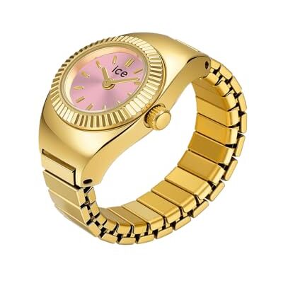 ICE-WATCH , Chouchou Gold Pink, Guldfärgat Ringklocka För Damer Med Utdragbart Armband I Rostfritt Stål, 025518, 15 Mm ICE-WATCH , Chouchou Gold Pink, Guldfärgat Ringklocka För Damer Med Utdragbart Armband I Rostfritt Stål, 025518, 15 Mm