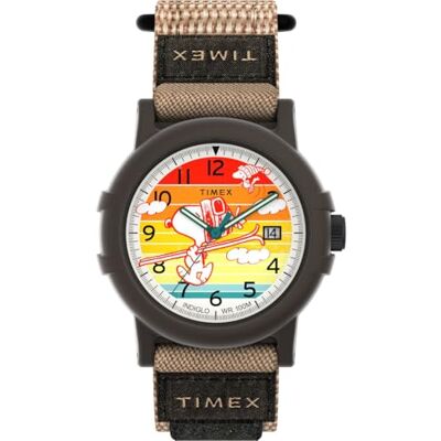 Timex Analog kvarts armbandsur för män, peanuts campare Timex Analog kvarts armbandsur för män, peanuts campare