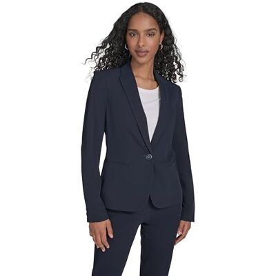 Tommy Hilfiger Dam en knapp Tommy twill blazer, Mörk midnatt, 38 SE Tommy Hilfiger Dam en knapp Tommy twill blazer, Mörk midnatt, 38 SE