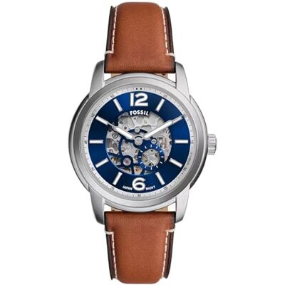 Fossil Automatic Watch ME3263, brun, en storlek, rem, Brun, taille unique, rem Fossil Automatic Watch ME3263, brun, en storlek, rem, Brun, taille unique, rem