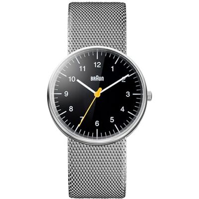 Braun Kvartsur för män, analog klassisk display och rostfritt stålrem BN0021BKSLMHG, SILVER, "stilen" på herrkvartsklocka är "klassisk minimalistisk". Detta bestämdes av produktinformation och Braun Kvartsur för män, analog klassisk display och rostfritt stålrem BN0021BKSLMHG, SILVER, "stilen" på herrkvartsklocka är "klassisk minimalistisk". Detta bestämdes av produktinformation och